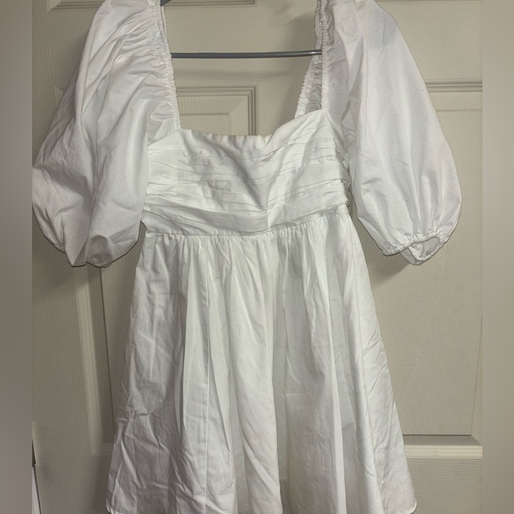 Abercrombie & Fitch White Smocked Dress